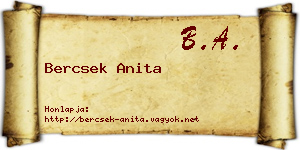 Bercsek Anita névjegykártya